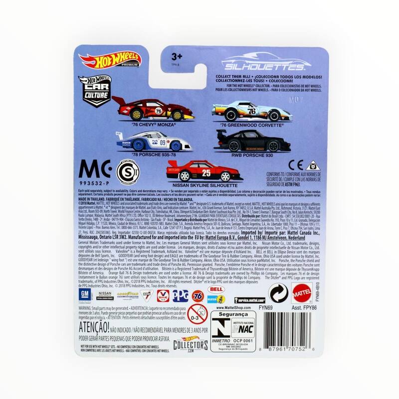 Carro de brinquedo Hot Wheels Car Culture 76 Chevy Monza escala 1